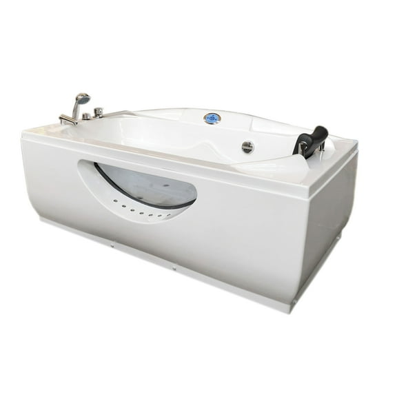 Whirlpool Bathtub White 67″ X 35.5″ with Heater – Paris
