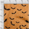 thumbnail image 2 of oneOone Viscose Chiffon Orange Fabric Halloween Sewing Fabric By The Yard Printed Diy Clothing Sewing Supplies 42 Inch Wide, 2 of 4