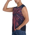thumbnail image 3 of Fotbe Fireworks3 Men's Camiseta sin Mangas Estampada para Hombres, Playera Casual para Gimnasio, Entrenamiento, Playa-Large, 3 of 7