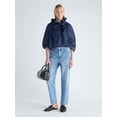 thumbnail image 2 of Free Assembly Women's and Women's Plus Ruffle Tie Neck Cotton Top with Long Sleeves, Sizes XS-4X, 2 of 5