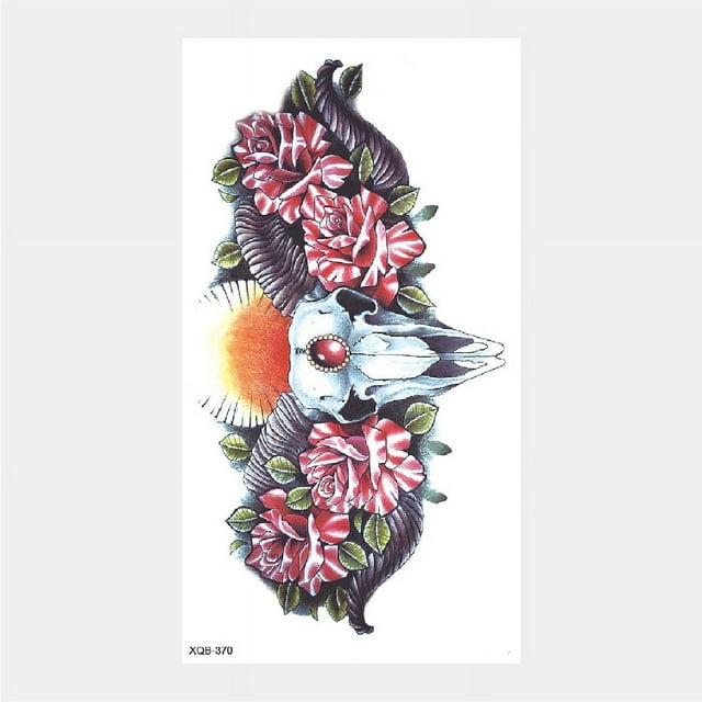 Pegatina de papel para tatuaje de animales, tigre, león, cabeza de lobo, medio brazo, pegatina grande de transferencia de agua