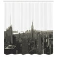 thumbnail image 3 of Ambesonne Boston Shower Curtain, Aerial View of the City, 69"Wx70"L, Dimgrey Black and Grey, 3 of 3