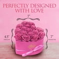 thumbnail image 6 of GLAMOUR BOUTIQUE 16-Piece Forever Flowers Heart Shape Box - Preserved Roses, Immortal Roses That Last A Year - Eternal Rose Preserved Flowers for Delivery Mothers Day & Valentines Day - Velvet Pink, 6 of 9