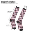 thumbnail image 2 of Sikiie Blue And Red Diamond Knee Socks, High Socks Long Stretchy Sock Women Knee High Stocking, Long Socks for Women, 2 of 6