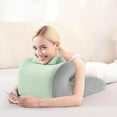 thumbnail image 3 of Ventilated Foam Lumbar Support Pillow GERD Relief Cushion Breathable Orthopedic Back Rest for Reflux Comfort(Green), 3 of 5