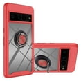 thumbnail image 2 of SaniMore Case for Google Pixel 7 Pro 6.7" 2022 Release, Rugged PC Backplane Shockproof TPU Bumper 360° Rotatng Ring/Kickstand Anti-drop Heavy Duty Protective Case For Google Pixel 7 Pro, Red, 2 of 5