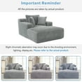 thumbnail image 6 of Full- compressed Chaise Lounge Sofa Bed 48.8" Upholstered Sofa Couch with Removable Pillows, Modern Sleeper Sofa for Living Room and Bedroom, Grey, 6 of 9