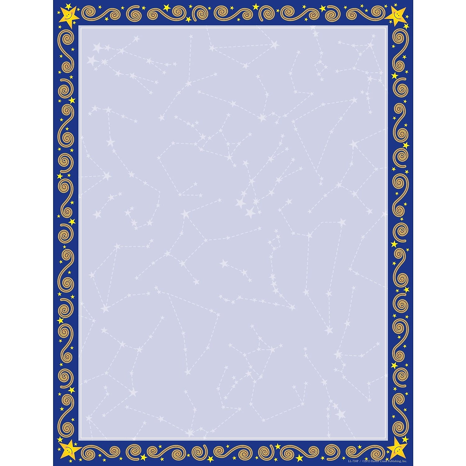 Barker Creek 8 1/2' x 11' Computer Paper Reach For The Stars 50/Pk LL738