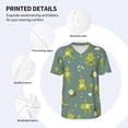 thumbnail image 4 of Daiia Cute Yoga Frogs Mens Baseball Jersey Button Down Shirts Short Sleeve Sports Uniforms-Small, 4 of 9