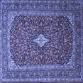 thumbnail image 1 of Ahgly Company Indoor Square Medallion Blue Traditional Area Rugs, 7' Square, 1 of 4