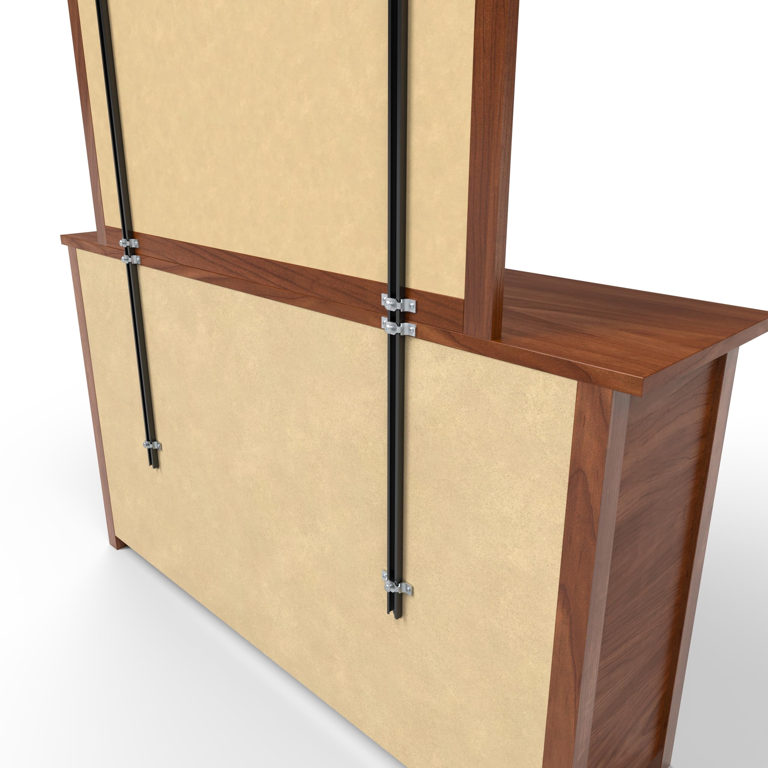 Universal Mirror Support System | Adjustable Mounting Brackets | Attach to Dressers & Other Furniture | Add Safety & Stability to Mirror Dressers | 60"