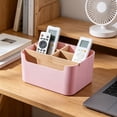 thumbnail image 6 of Dongrere Multi-Compartment Desk Organizer, Remote Control Holder Desk Storage Organizer Box for Table, Home, Office Supplies, 7.2x5.8x3.6 Inch, Pink, 6 of 8