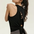 thumbnail image 6 of Tank Top for Women Women Open Back Workout Tops Tie Back Tank Tops Yoga Dance Wear Shirts For Women Black L, 6 of 7