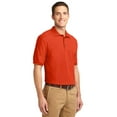 thumbnail image 4 of Port Authority TLK500 Mens Silk Touch Polo T-Shirt, Orange - 2XL Tall, 4 of 6