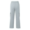 thumbnail image 5 of BRDFRL Women Cargo Pants High Waisted Casual Pants Baggy Stretchy Y2K Teen Girls Light Gray XL, 5 of 7