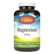 Carlson Magnesium, 350 mg, 180 Capsules