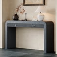 thumbnail image 3 of Harper & Bright Designs Wood Console Table with Storage , Flutde Entryway Table with Curved Corners for Hallway & Living Room , Dark Navy, 3 of 13
