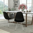 thumbnail image 3 of Flash Furniture 2 Pack Elon Series Black Plastic Chair with Chrome Base, 3 of 13
