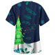 thumbnail image 5 of Blusa de manga corta con cuello en V para mujer, uniforme de trabajo, Navidad, con bolsillos Pompotops  hkajfhjk457762, 5 of 7