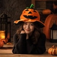 thumbnail image 6 of ZsaeSM Halloween Pumpkin Hat for Women Funny Novelty Cute Hat with Wide Brim Performance Cosplay Cap for Trick or Treat Party, 6 of 7