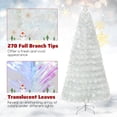 thumbnail image 5 of Topbuy 7 FT Pre-Lit Christmas Tree Artificial Fiber Optic with Lighted Top Star Iridescent Leaves 48 Snowflakes Lights 270 Branch Tips Holiday, 5 of 10