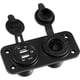 thumbnail image 2 of Adaptador de cargador de encendedor de cigarrillos con conexión de enchufe USB dual para coche, camión, motocicleta, 12V, negro, 2 of 6