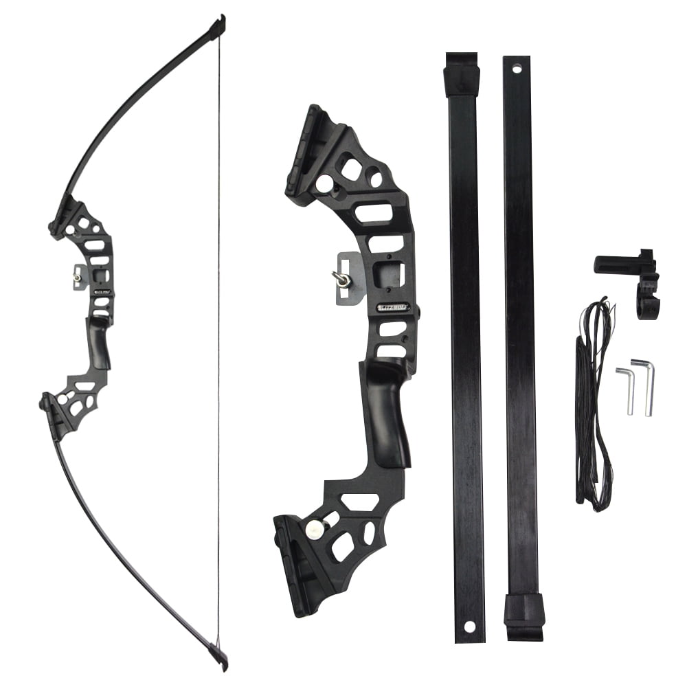 AME Bowfishing Kit 40lbs Recurve Bow Arrow Fishing Reel Archery Straight Bow Hunting