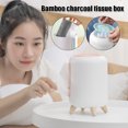 thumbnail image 2 of CAROOTU Bamboo Charcoal Tissue Box Napkin Storage Holder Container Simple Home Office, 2 of 7