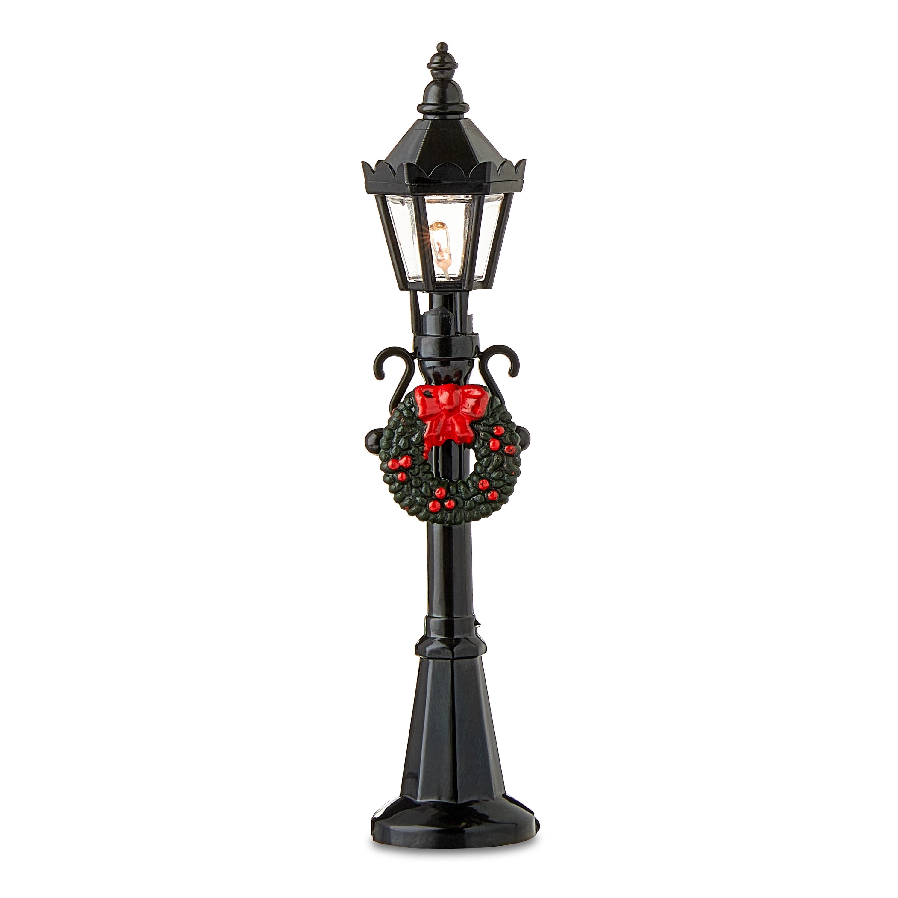 LED Light Post Christmas Village Decoration, Brown, 5.3", by Holiday Time