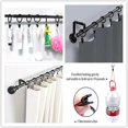thumbnail image 5 of Metal Shower Curtain Ring with Clip, Can be Open and Close,Used for Household Drop Cloth Drapery Rod Hook and Bathroom Hanger, Rust-Proof Home Decoration-1" Interior Diameter (20 pcs Black), 5 of 5