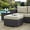 Beige, variant on Modway Convene Outdoor Patio Fabric Square Ottoman in Espresso Beige
