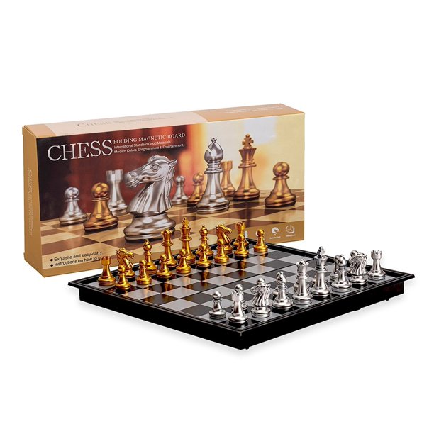 Travel Chess Set with Board That A Storage Compartment