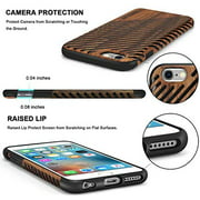 TENDLIN iPhone 6s Case/iPhone 6 Case with Wood Grain Outside Soft TPU Silicone Hybrid Slim Case for iPhone 6 and iPhone