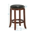 thumbnail image 2 of Costway 24'' Swivel Bar stool Leather Padded Dining Kitchen Pub Bistro Chair Backless, 2 of 8