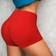 thumbnail image 4 of Fotbe Red Shorts Sin Costuras – Shorts Deportivos de Cintura Alta para Mujer, Elásticos para Gimnasio, Yoga, Running o Ciclismo-Small, 4 of 8