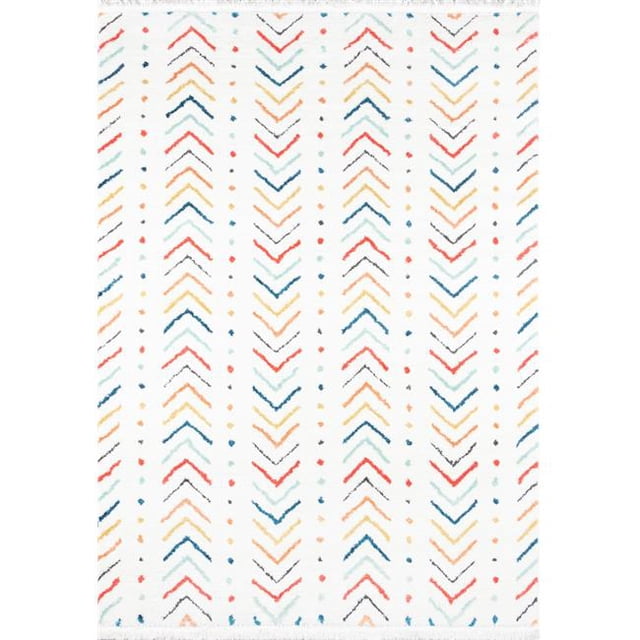 Novogratz FERRIFRR-3MTI5372 5 ft. 3 in. x 7 ft. 2 in. Ferris Machine Made Modern Rectangle Area Rug, Multi Color
