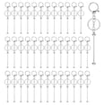 thumbnail image 1 of 40pcs Beadable Keychain Bars,Metal Beaded Keychain Blank Keychains Key Chain Charms Making Accessories for Craft DIY, 1 of 6