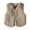 Khaki, variant on XIMIN Kids Girls Faux-Fur Vest Padded Open Front V-Neck Cardigan Sherpa Sleeveless Outwear Toddler Shaggy Outerwear Thick Fuzzy Waistcoat Winter Warm Fleece Jackets