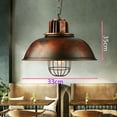 thumbnail image 2 of ANQIDI Industrial Vintage Chandelier Metal Indoor Pendant Lamp Bowl Shape Hanging Light, 2 of 11