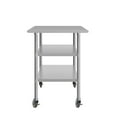 thumbnail image 6 of Flash Furniture NSF Certified Stainless Steel Prep and Work Table 30"x 72" with 2 Galvanized Steel Undershelves and 4 Casters, Heavy Duty Food Prep Worktable, 6 of 9