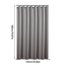 Light Gray Waterproof Shower Curtain Thickened Polyester Fabric Bathroom Partition 59x71 Inch