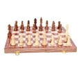 thumbnail image 2 of 39x39cm Game Wooden Chess Set Full Size Foldable Board Large, 2 of 8