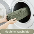 thumbnail image 6 of Homore Bathroom Rugs Sets, Luxury Bath Mat Set Anti-Slip Chenille Bath Rug and U-Shaped Toilet Mat Gray Green, 6 of 8