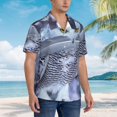 thumbnail image 6 of Trolly Owl Men'S 3d Print Casual Button Down Shirts, Novelty Hawaiian Short Sleeves L, 6 of 8