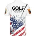 thumbnail image 2 of Lotusprinthandmade Personalized Funny Golf America Flag Polo Shirt (Lightweight) S-5XL Multicolor, 2 of 7