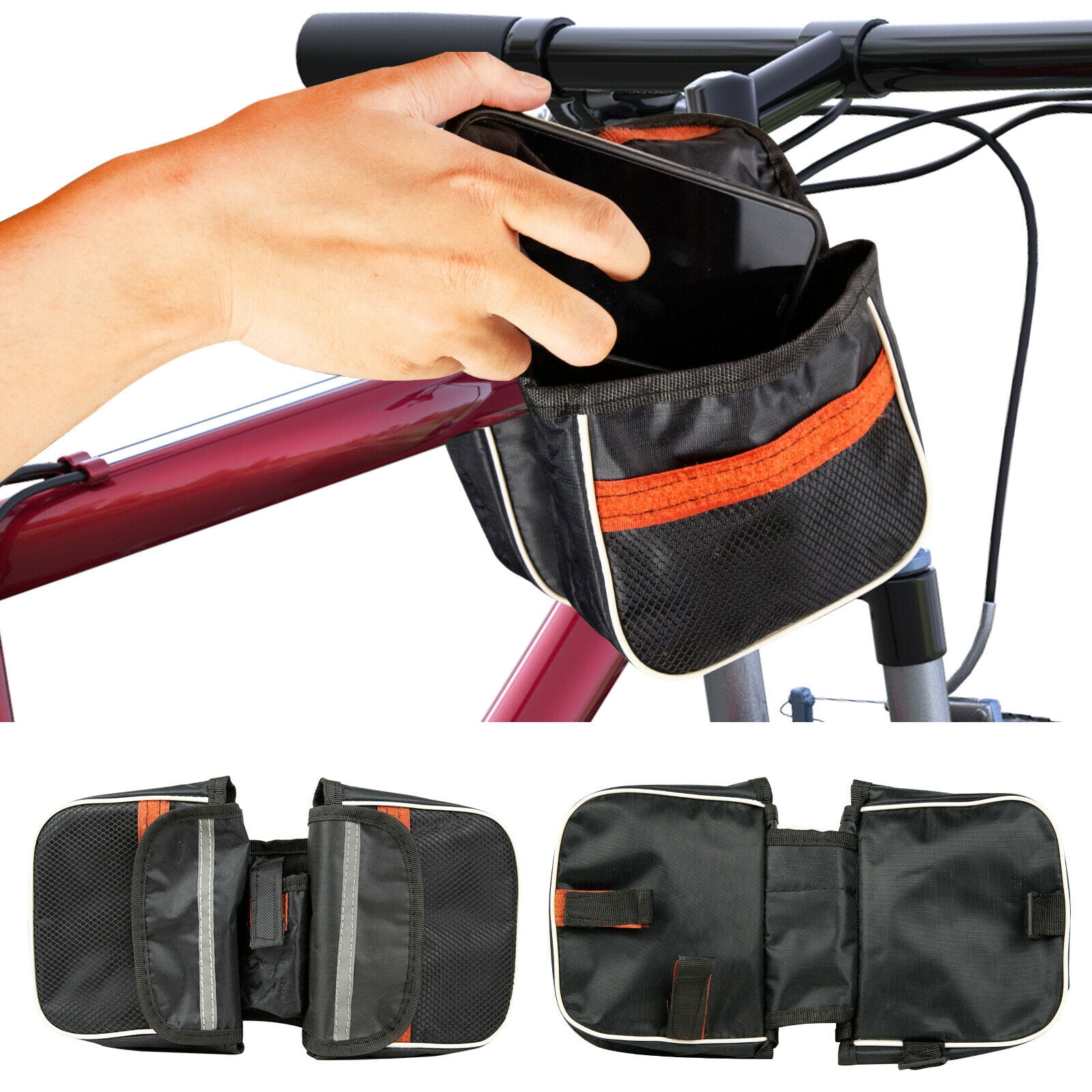 Voilamart Bicycle Cycling Bike Front Top Tube Frame Bag MTB Waterproof Phone Holder Case