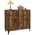 thumbnail image 2 of vidaXL Sideboard Smoked Oak 90x34x80 cm Engineered Wood, 2 of 5