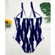 thumbnail image 5 of Traje de baño de una pieza para mujer, conjunto de bikini para mujer, bikini con estampado de verano, escote en V profundo, con aros, tirantes ajustables, traje de baño deportivo de nailon para mujer, 5 of 7