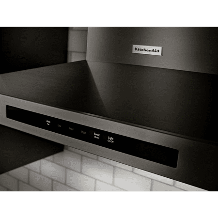 KitchenAid - 30" Externally Vented Range Hood - Black Stainless Steel