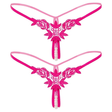 Chuancc Thongs For Women Low Rise Underwear Women Women Panties Low Waist Thongs Underwear Panties For Women For Sex Womens Pendant Pearl G String No Show Underwear For Women One Size Clearance